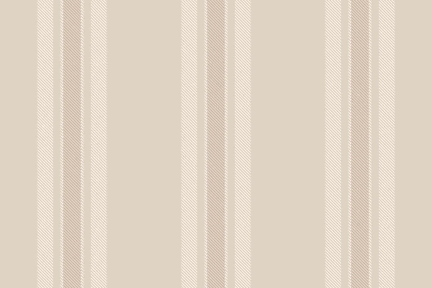 Subtle beige and cream vertical stripes create a calming, minimalist textile pattern. Perfect for backgrounds, website design, or fabric prints, this elegant design evokes serenity and sophistication. vector