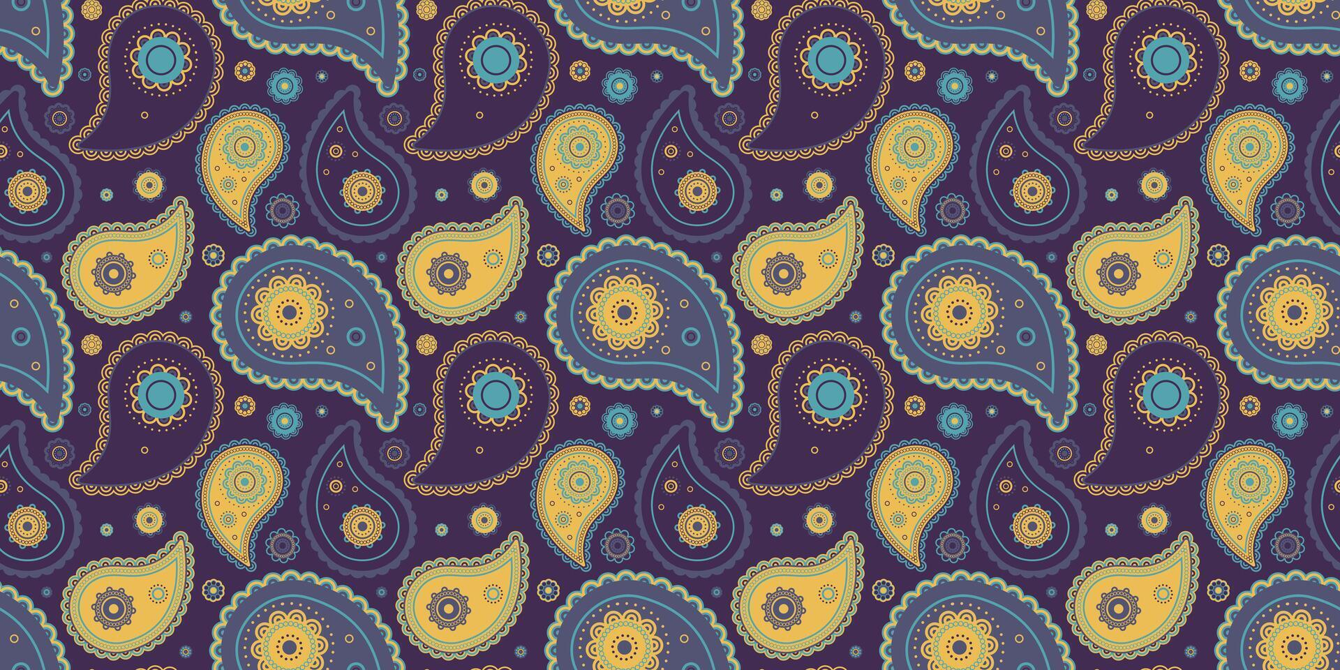 2025 card a swatch interior. Paisley motif curve buta. Calligraphic colourful by droplet background. vector