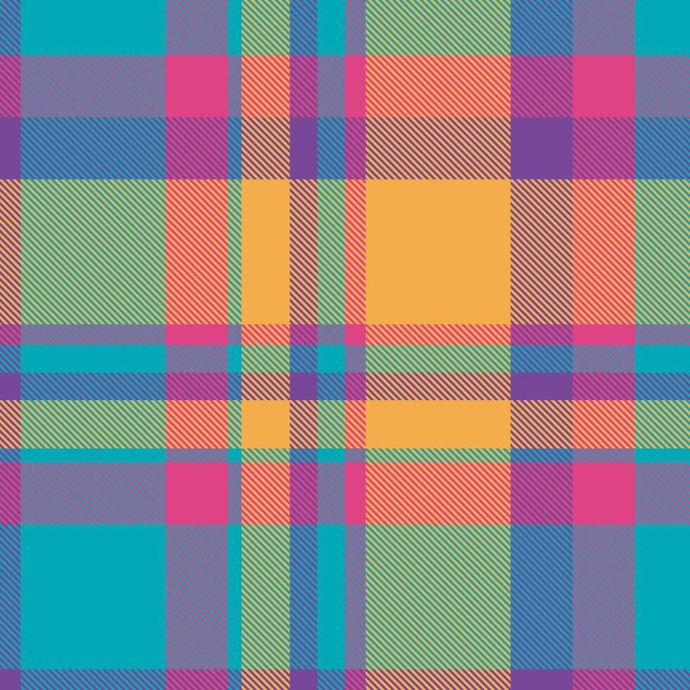 Vibrant pastel plaid pattern. Perfect for textile design, fashion, or website backgrounds. This cheerful, modern design evokes feelings of happiness and energy. vector