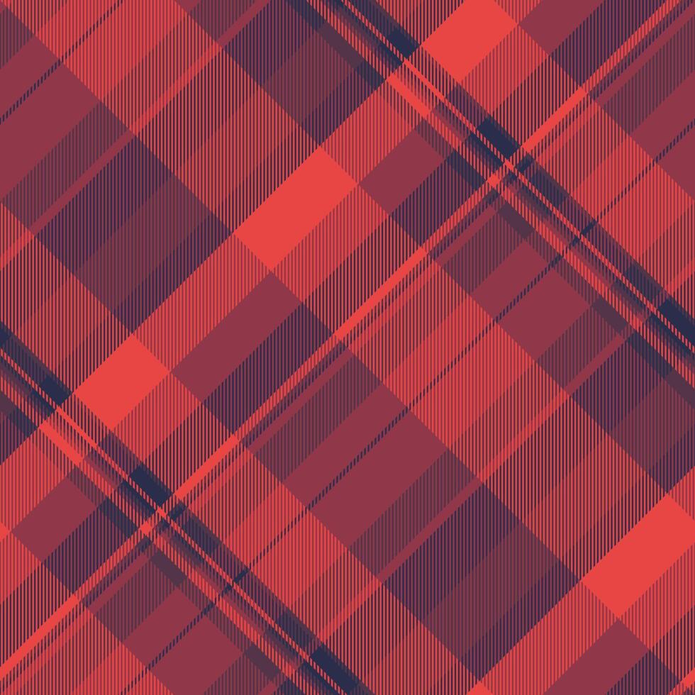 Vibrant red and burgundy diagonal plaid pattern. Perfect for textile design, apparel, website backgrounds, or autumnal themed projects. vector