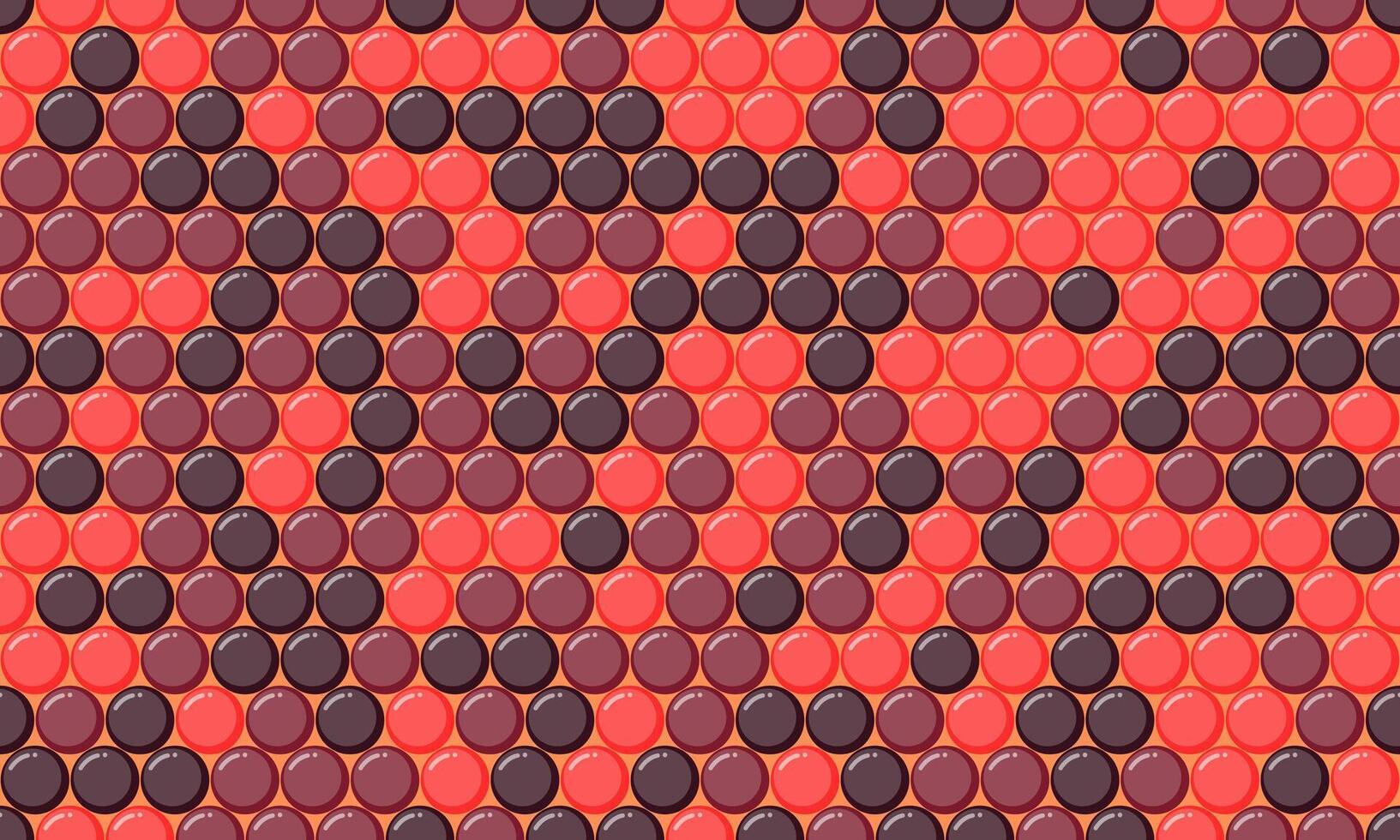 Abstract geometric pattern of overlapping circles in red and purple hues. Creates a dynamic, textured visual with a playful, almost bubbly feel. vector