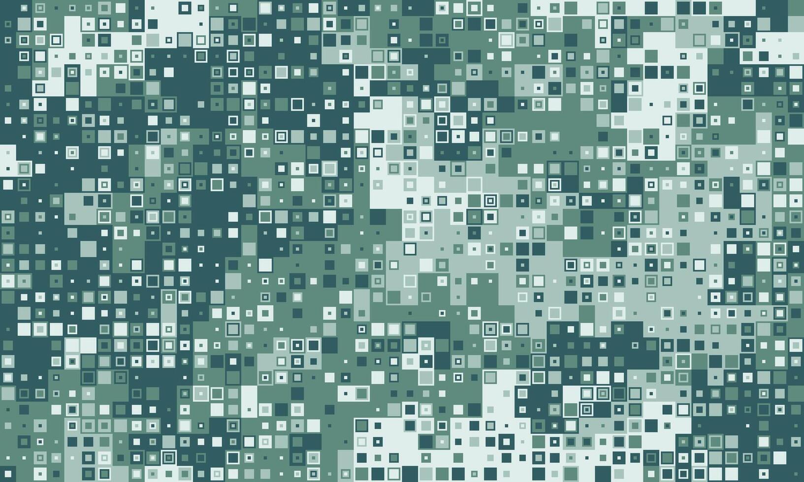 Abstract mosaic of teal squares, perfect for tech, data, or digital backgrounds. Represents connectivity, complexity, and modern design. Ideal for websites, presentations, and social media. vector