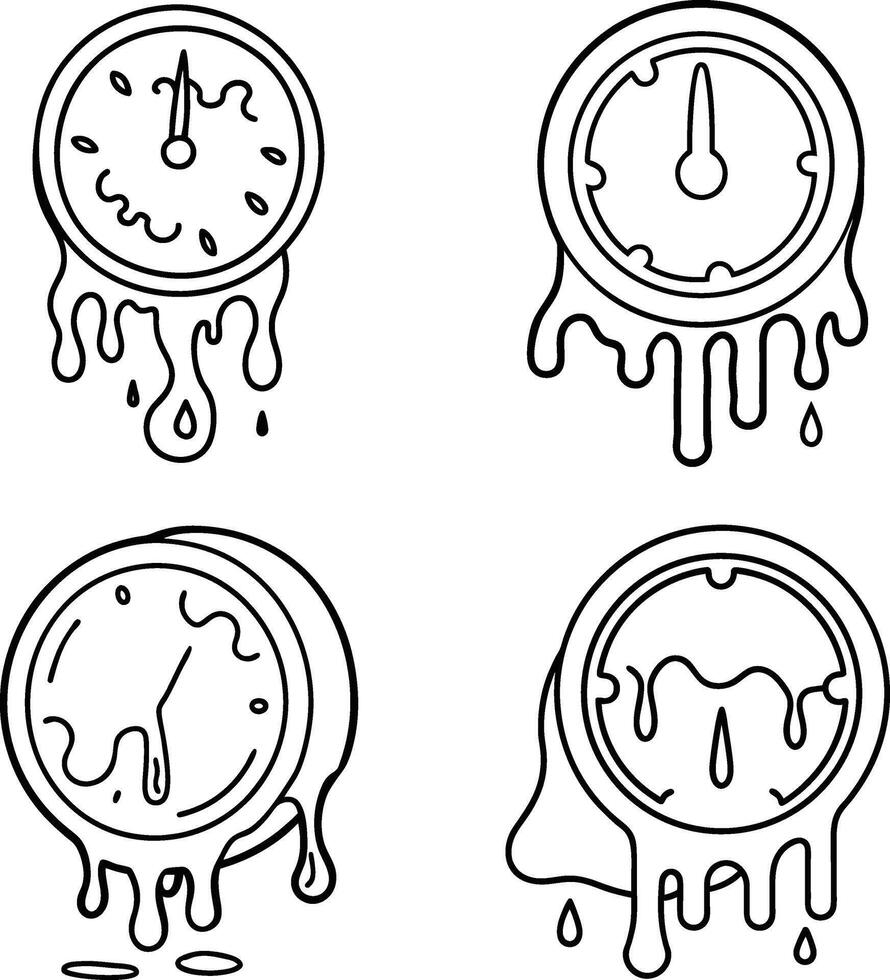 Simple One Line Art Template for Coloring Page vector
