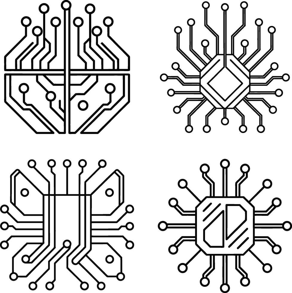 Relaxing One Line Art for Coloring Page vector