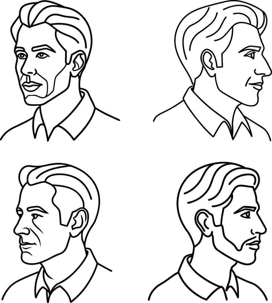 Boho One Line Art Template for Coloring Page vector