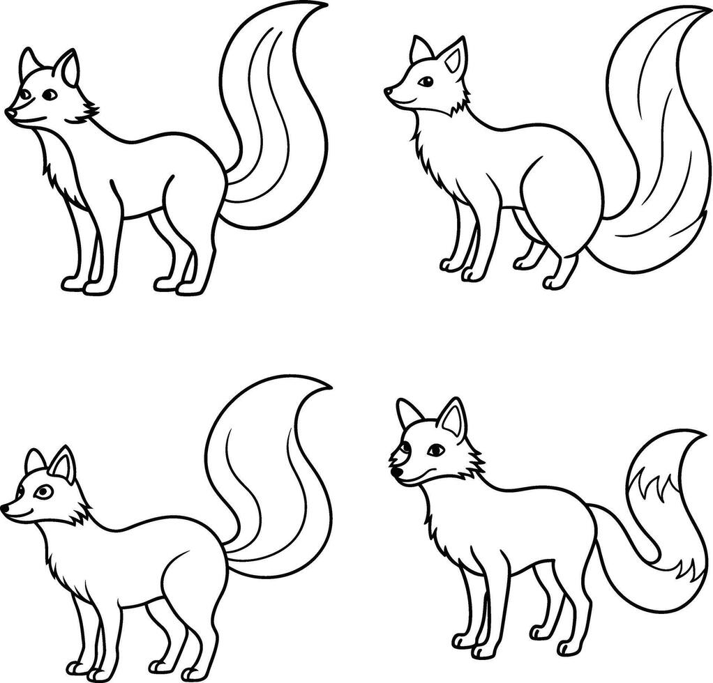 Floral Elements One Line Art for Coloring Page vector