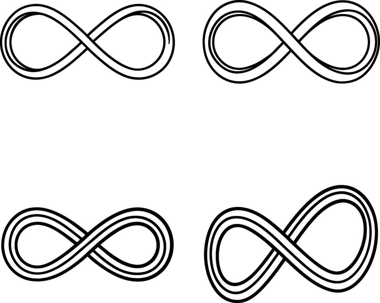 Abstract Botanical One Line Art for Coloring Page vector