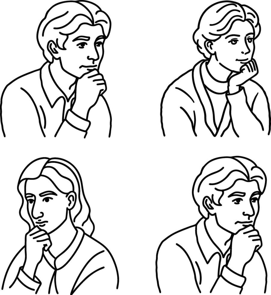 Fantasy One Line Art for Coloring Page vector