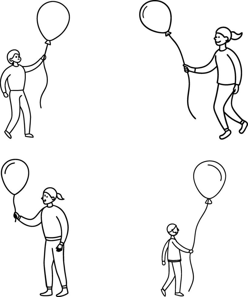 Mindfulness One Line Art for Coloring Page vector