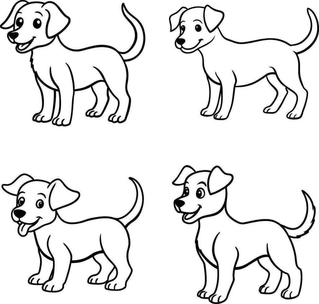 Freehand One Line Art Template for Coloring Page vector