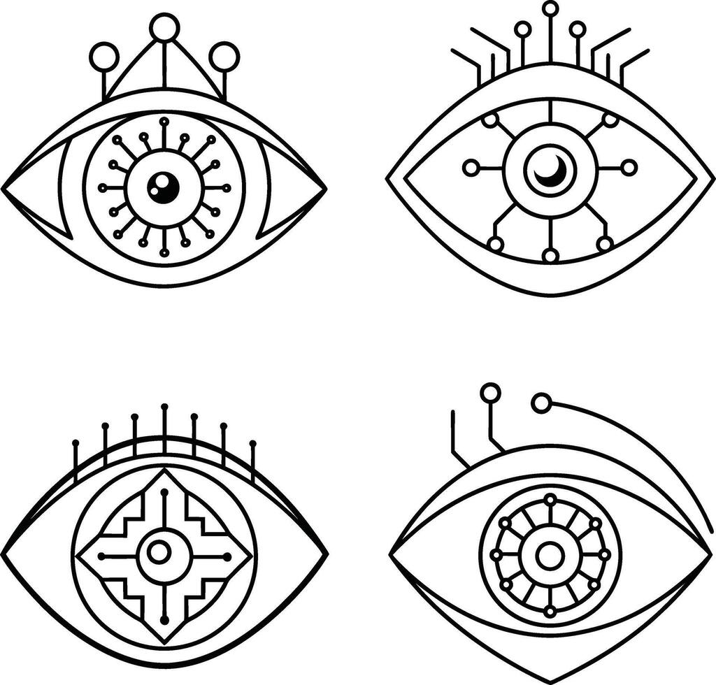 Floral Pattern One Line Art for Coloring Page vector