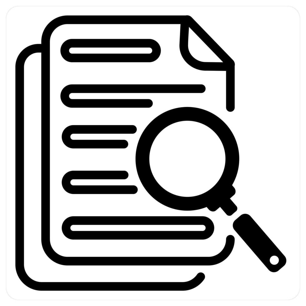 search document icon concept in black vector