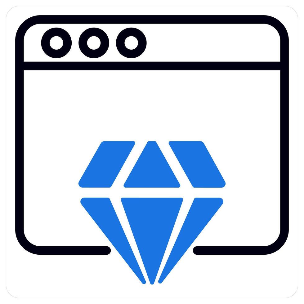 website reputation icon concept in blue vector
