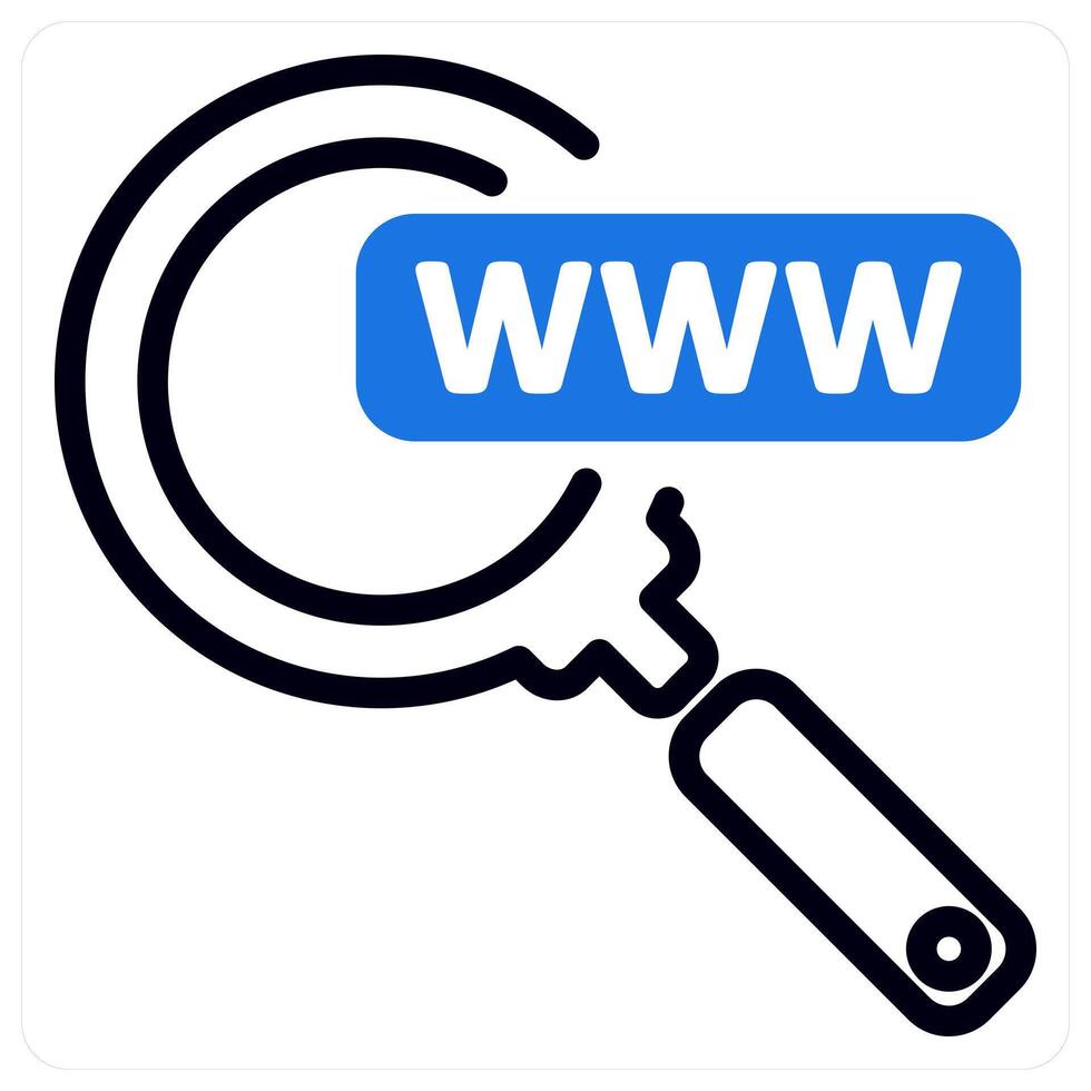 search domain icon in blue vector