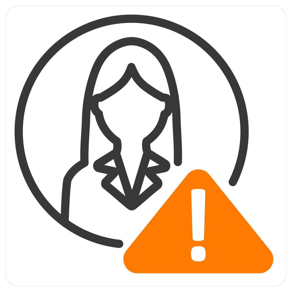 account alert and warning in orange duo line vector