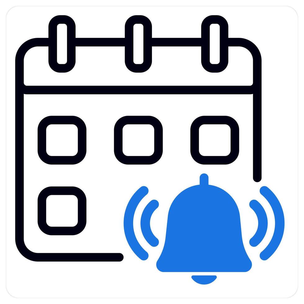 reminder icon concept in blue vector