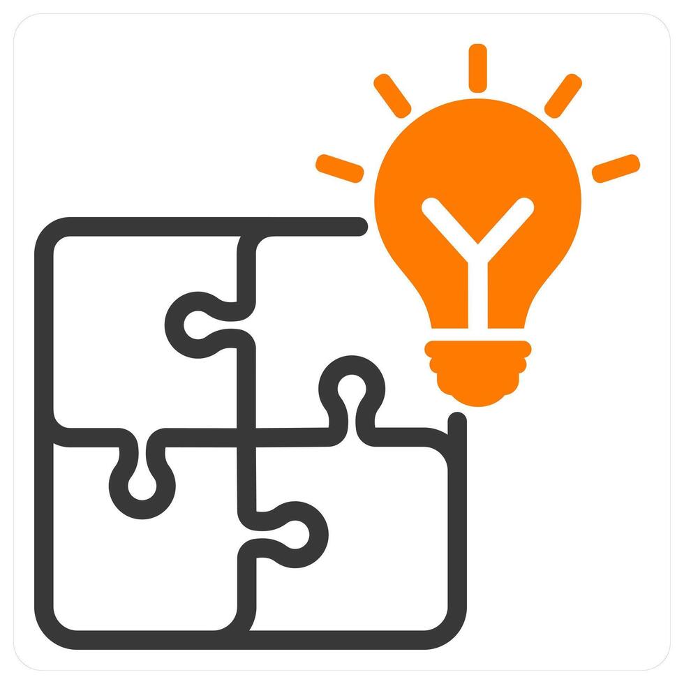 business solution and success in orange duo line vector