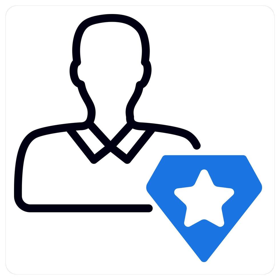 pro member and premium icon in blue duo line vector