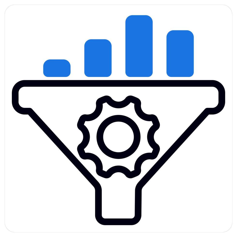 seo conversion rate icon concept in blue vector