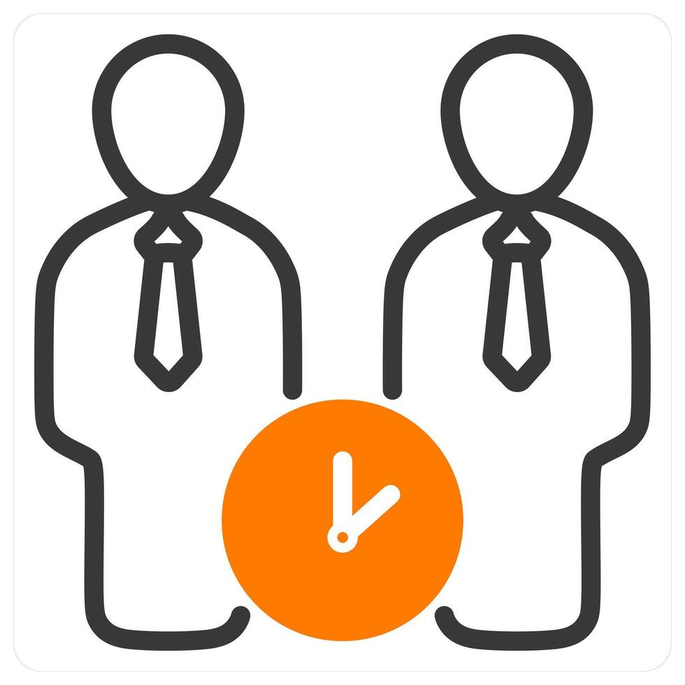 long time relation and bond in orange duo line vector