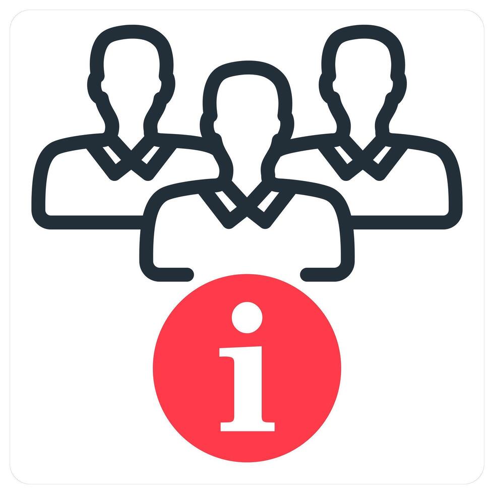 team information icon vector