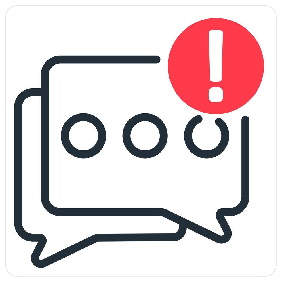 chat notification icon concept in red vector
