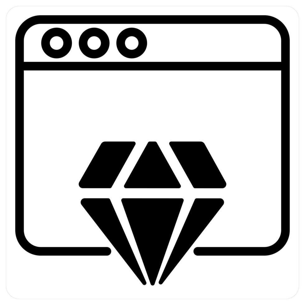 website reputation icon concept in black vector