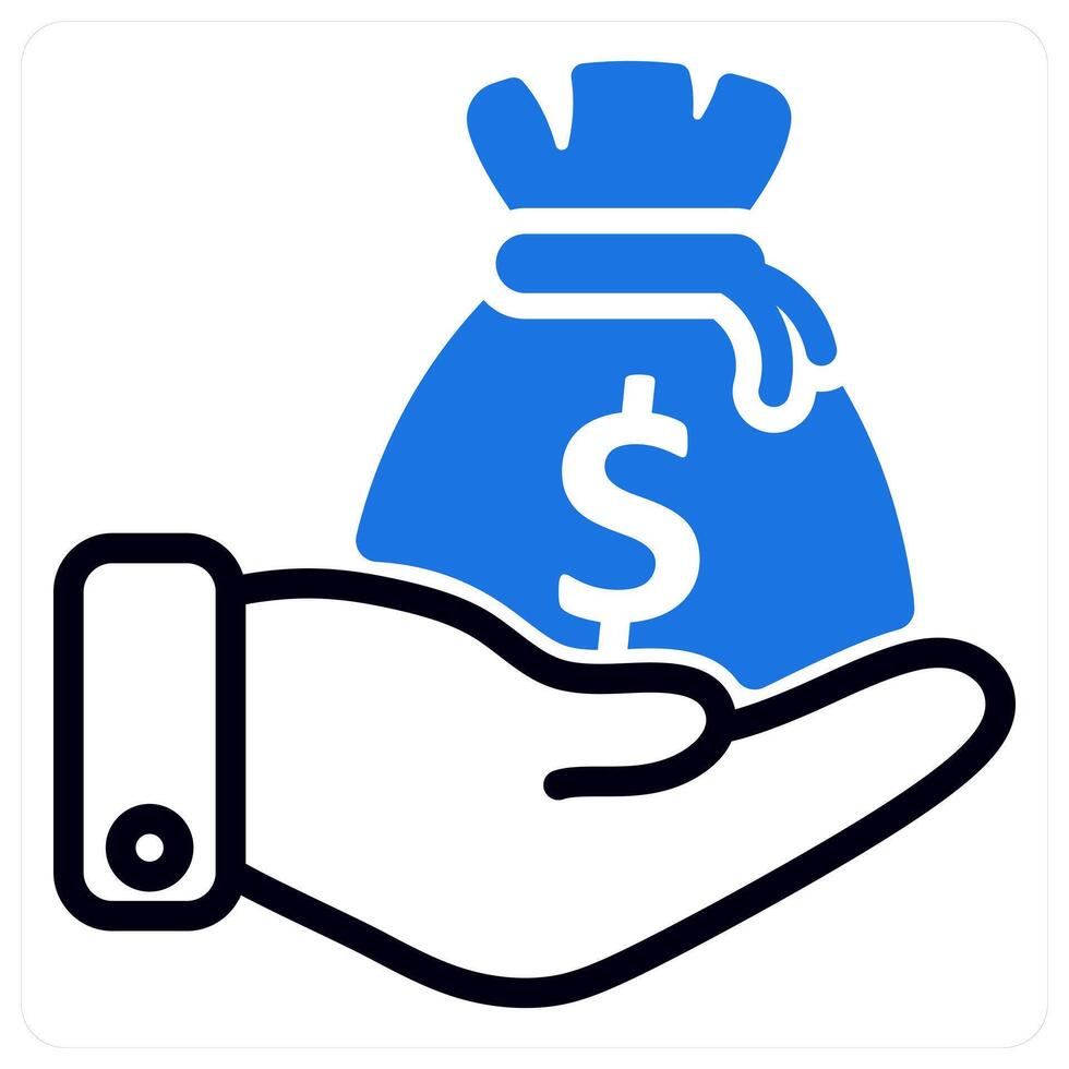 capital and economy in blue duo line vector