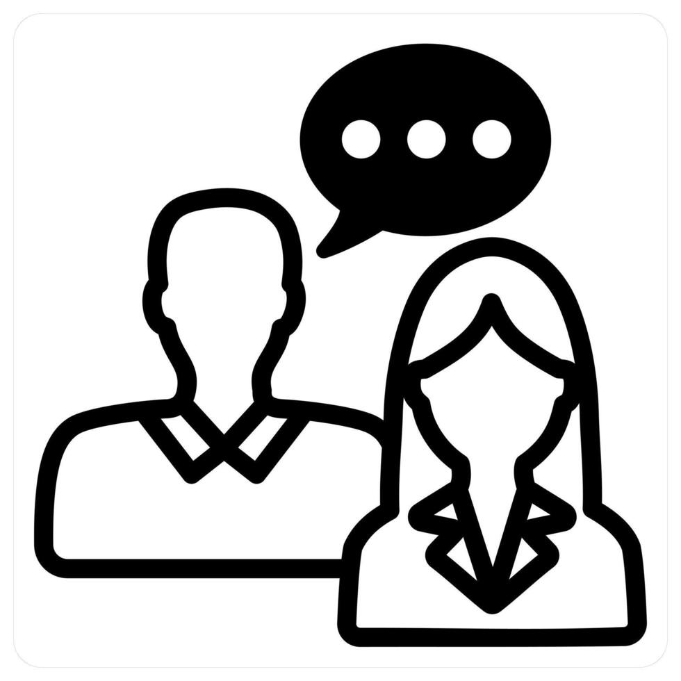 business communication and conference in black duo line vector