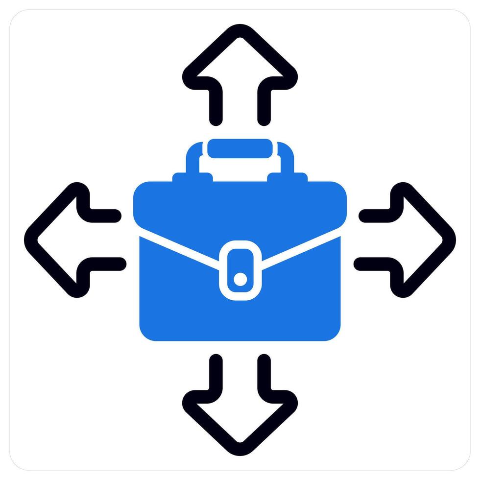 business opportunity and success in blue duo line vector