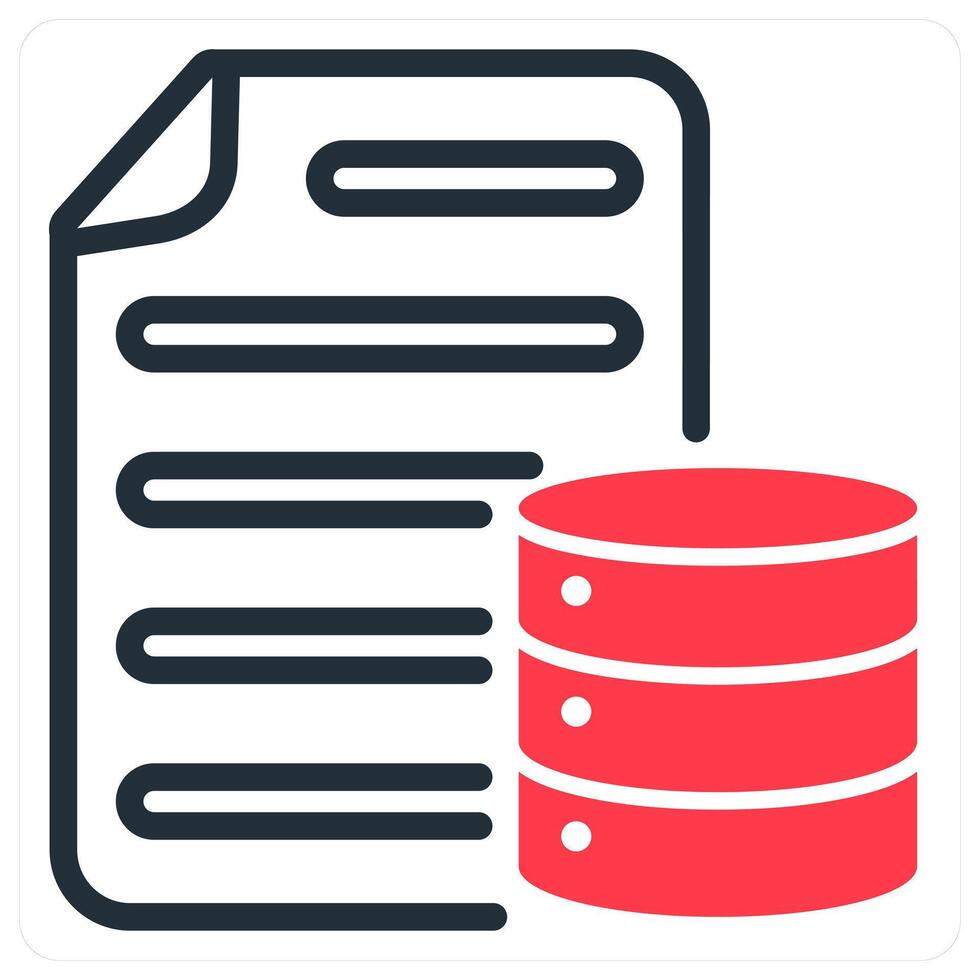 database document icon concept in red vector