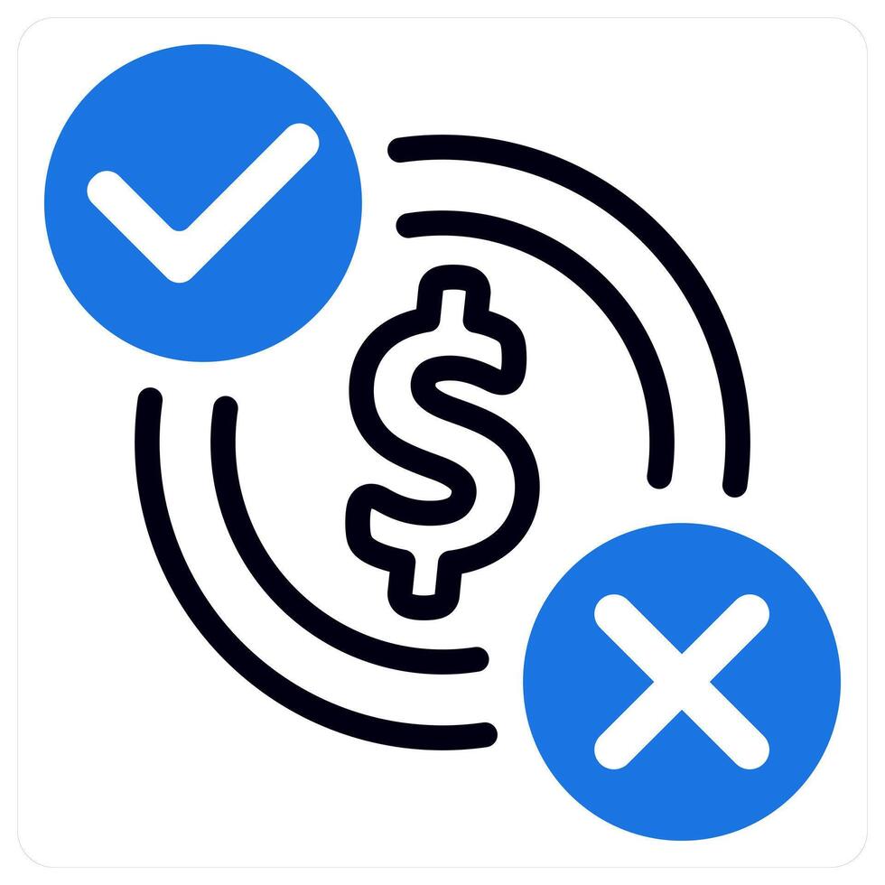 money decision and investment in blue duo line vector