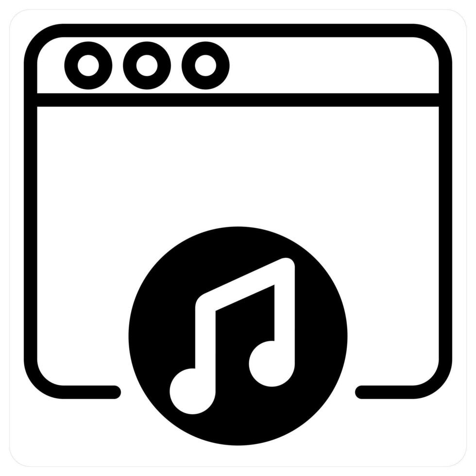 online music icon concept in black vector