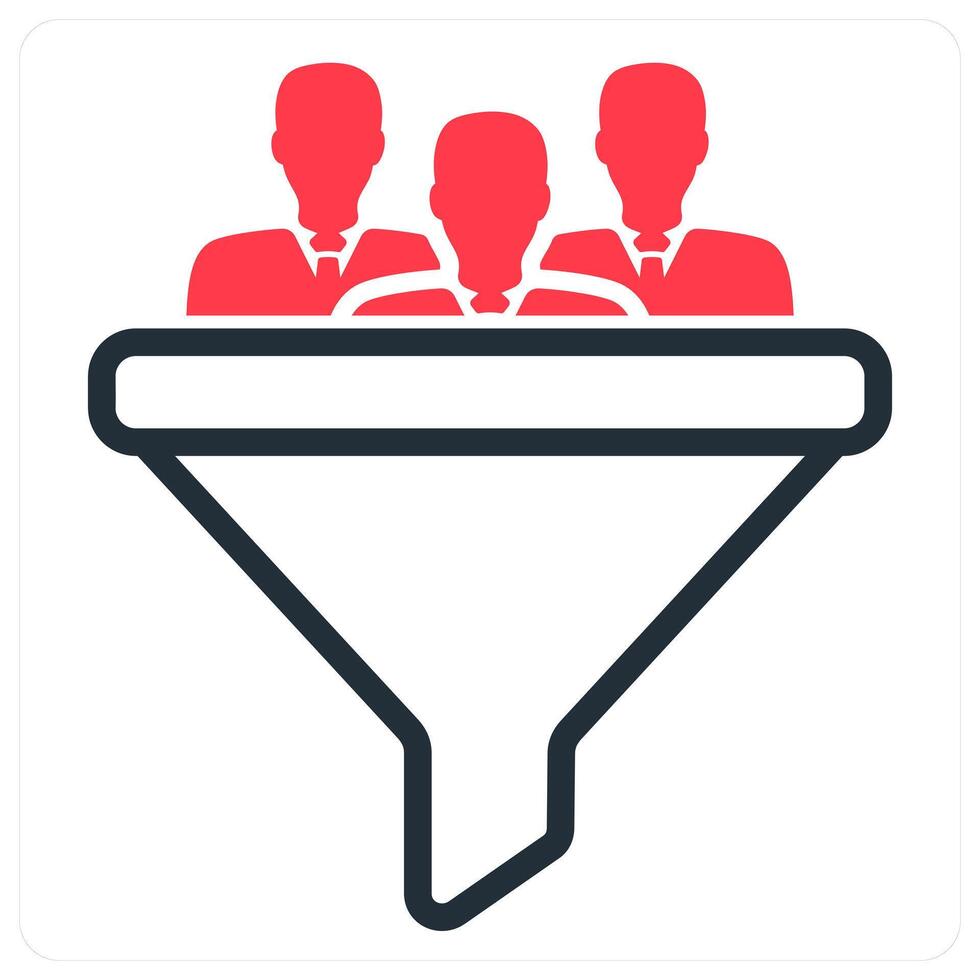 conversion rate icon concept in red vector
