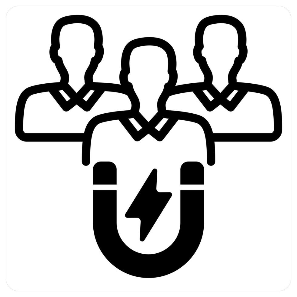 customer attraction icon concept in black vector