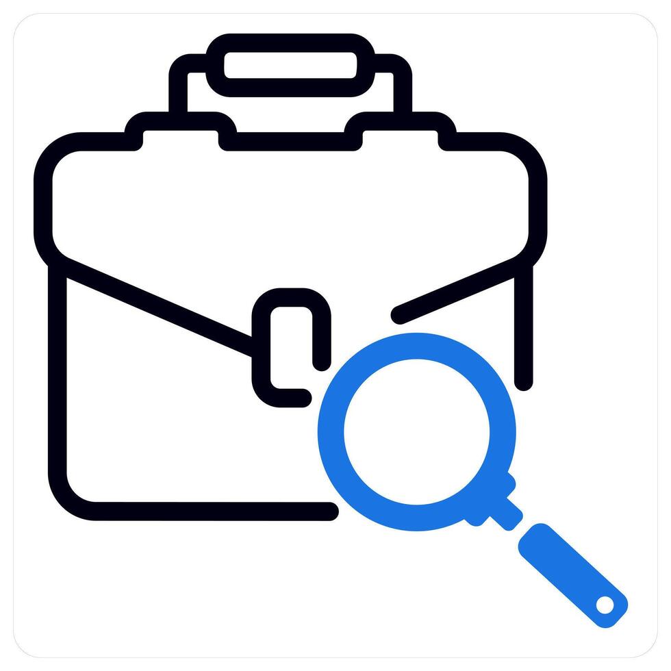 looking or hiring job in blue duo line vector