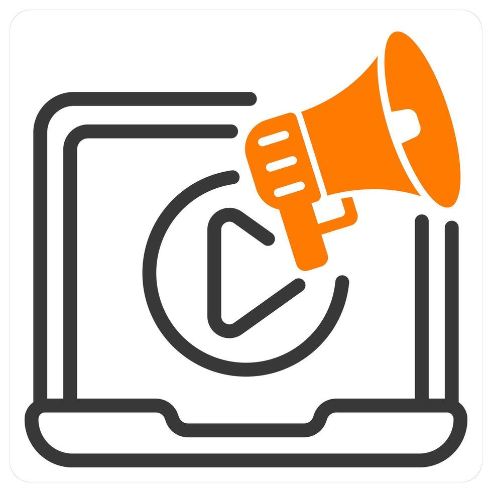 marketing icon concept in orange vector