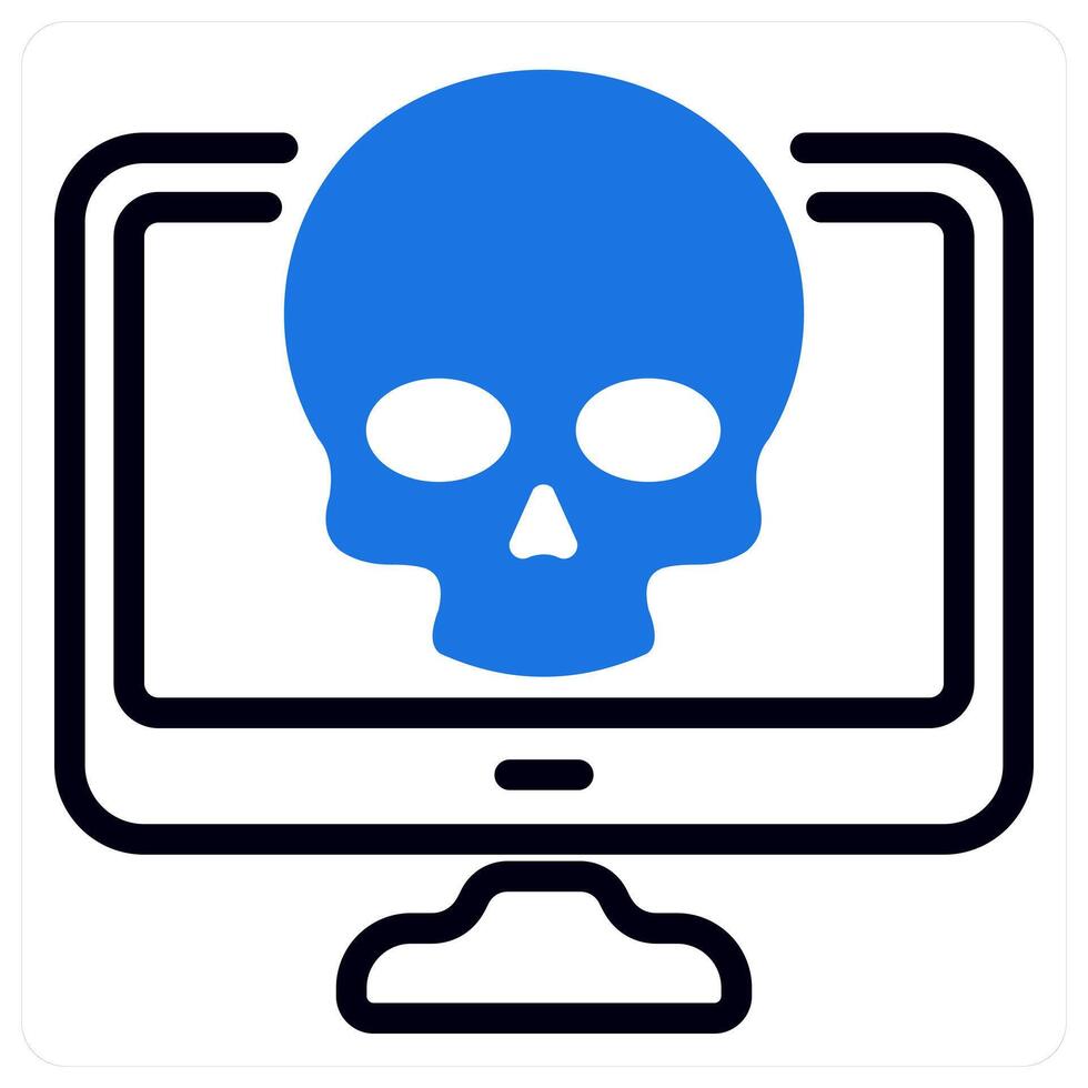 virus icon concept in blue vector