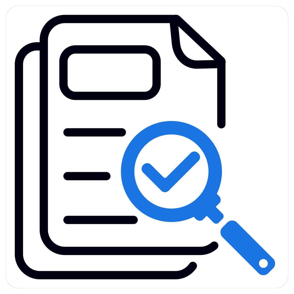 proofreading icon concept in blue vector