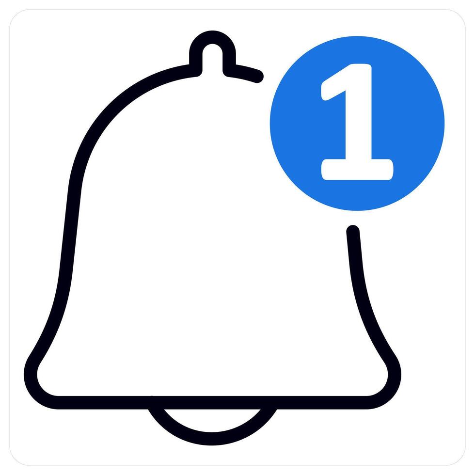 notification icon concept in blue vector