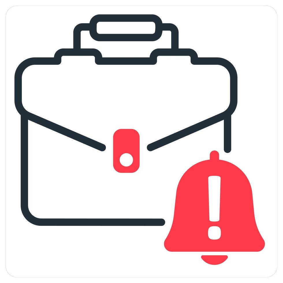 business alert icon concept in red vector