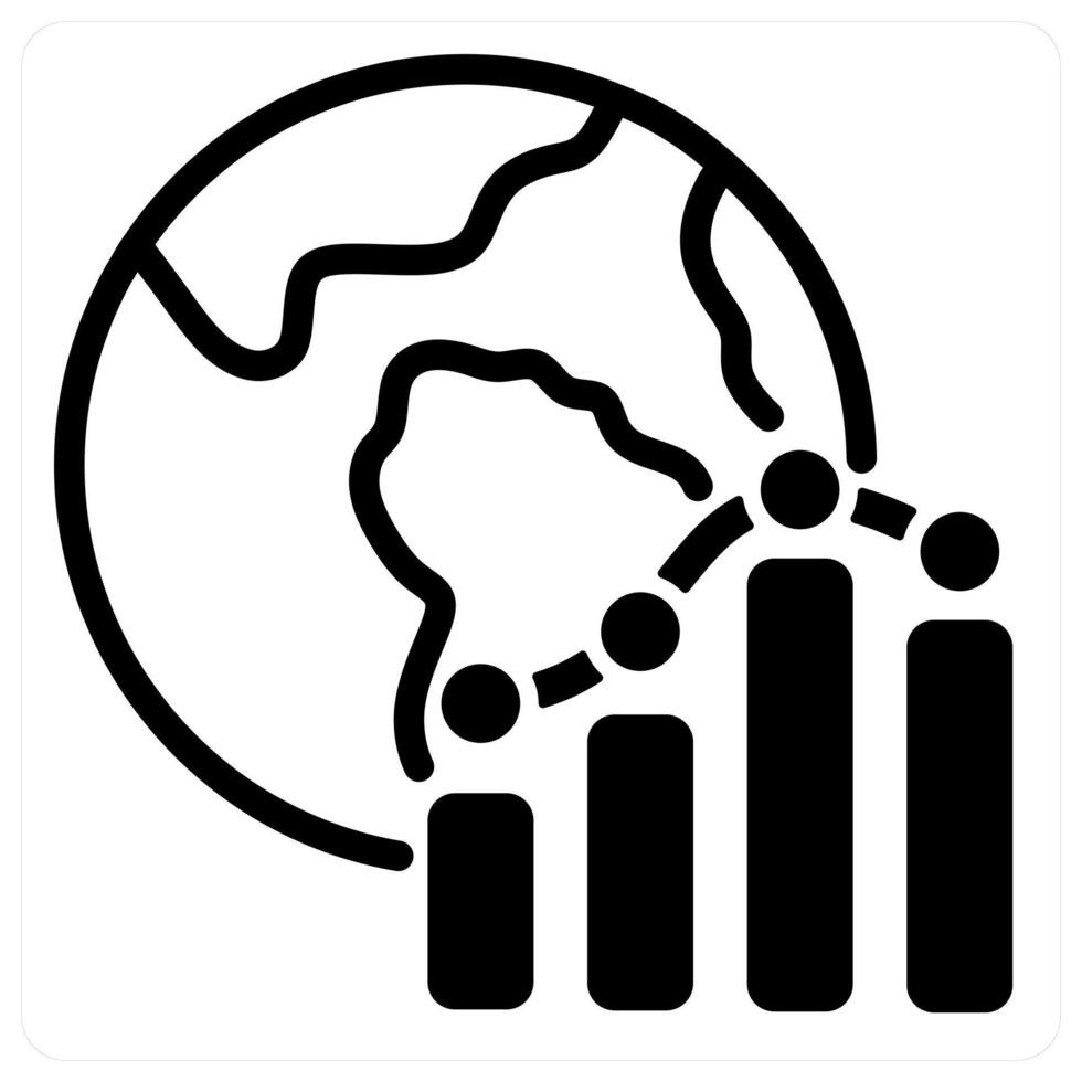 global report and document in black duo line vector