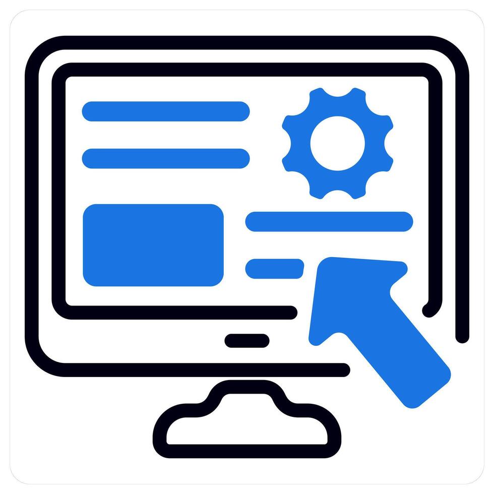 user interface icon concept in blue vector