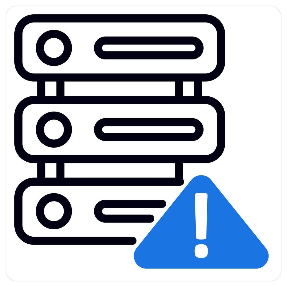 server information icon concept in blue vector
