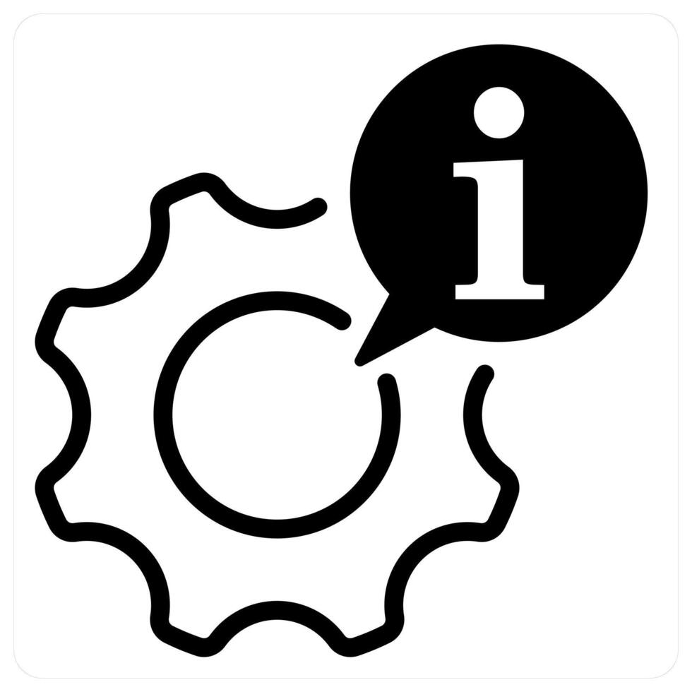 info setting and information in black duo line vector