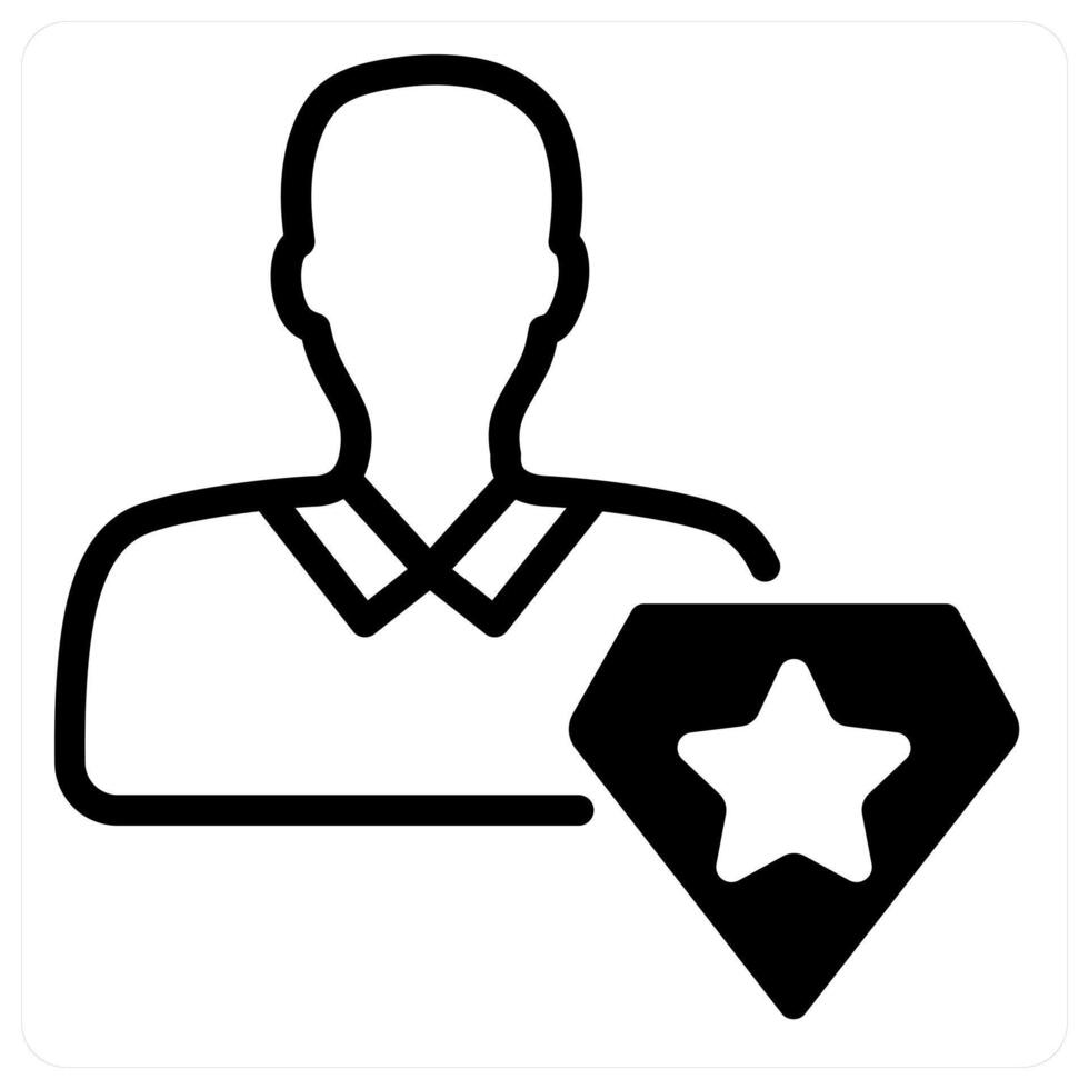 pro member and premium icon in black duo line vector