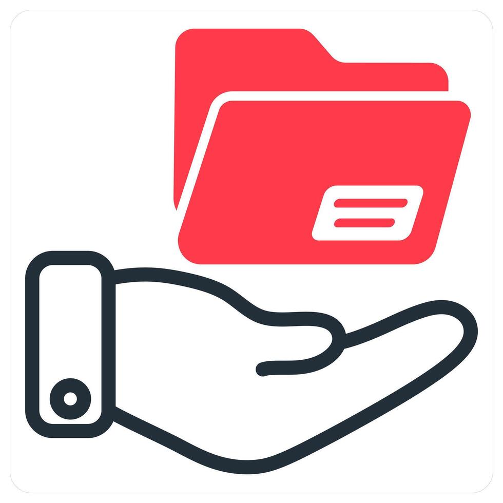 file sharing icon concept in red vector