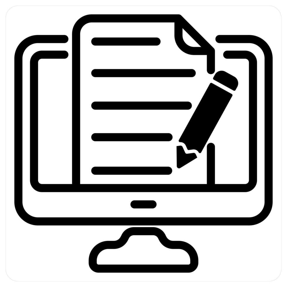 copywriting icon concept in black vector