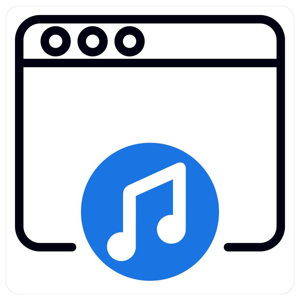 online music icon concept in blue vector