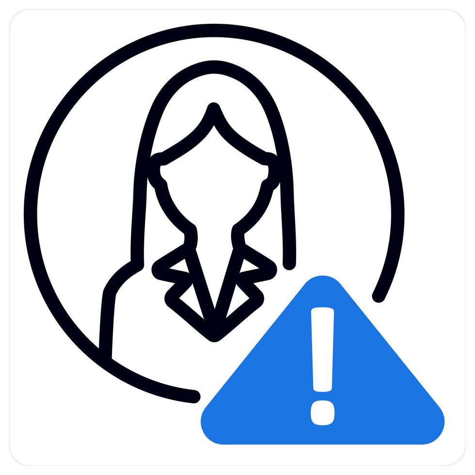 account alert and warning in blue duo line vector